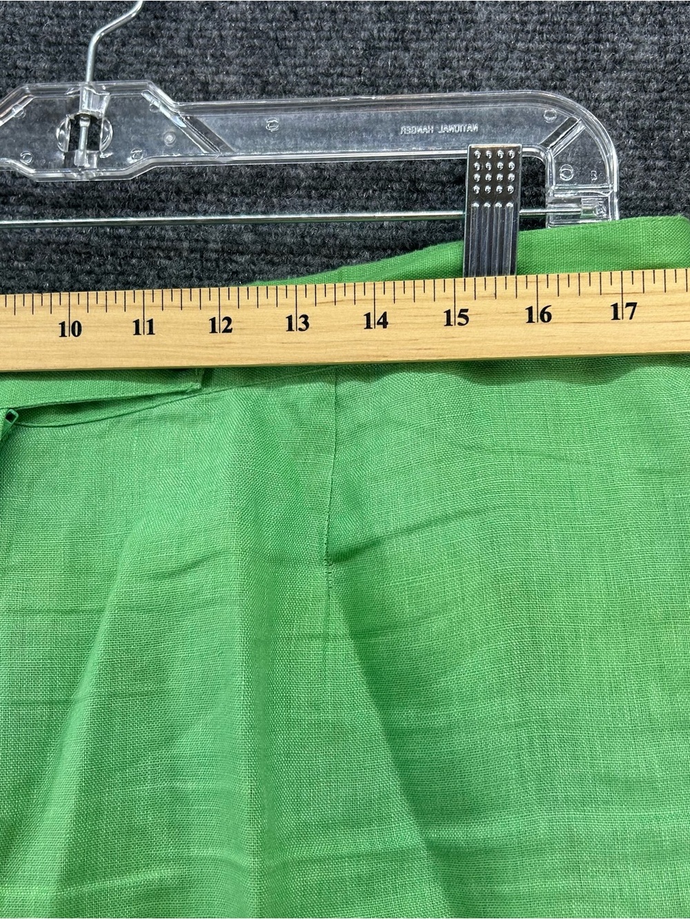 JM Collection Womens Green 100% Linen 2pc Set Blazer Sz 16 Cropped Pants Sz 14 - Picture 11 of 16